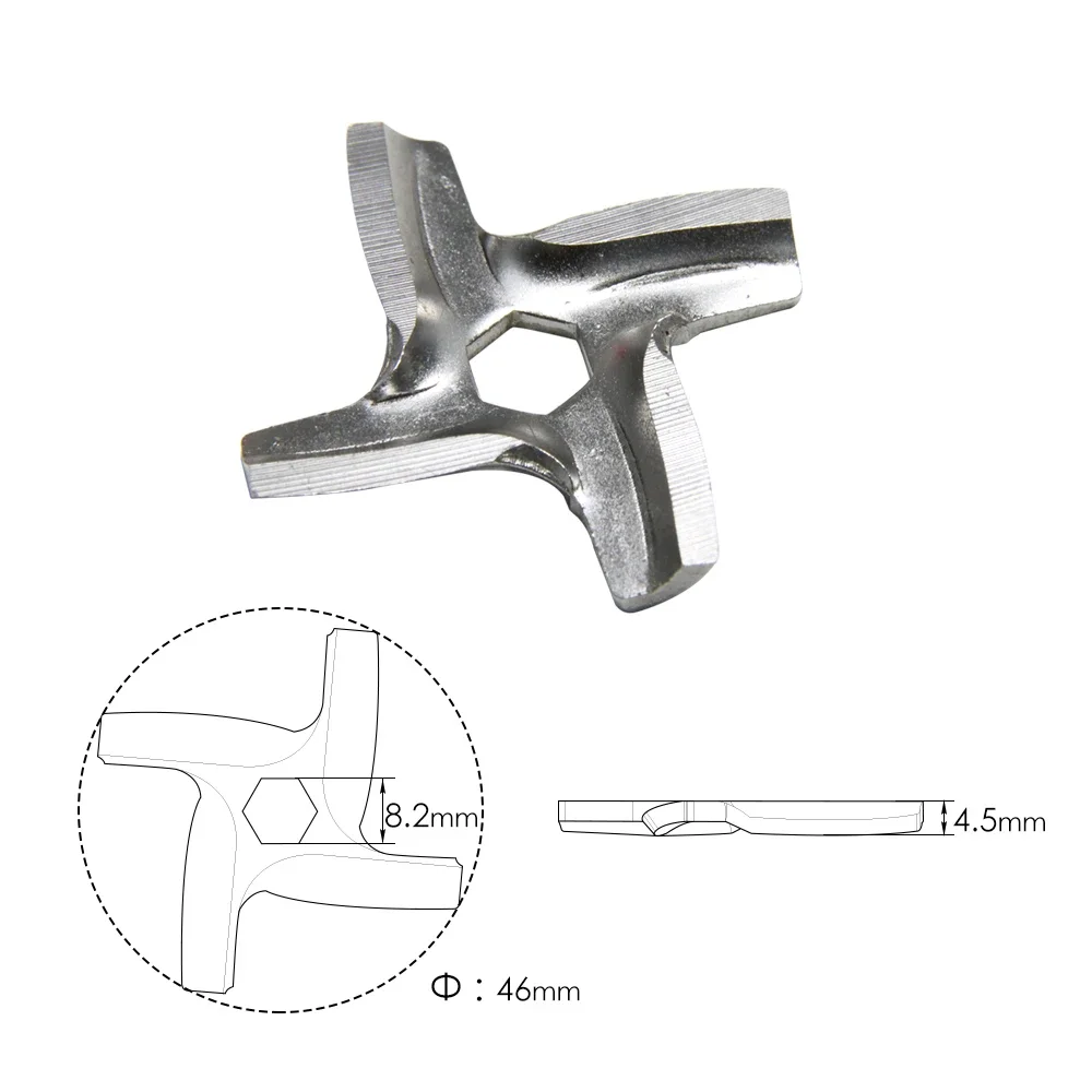 Meat Grinder Knife Mincer Blade Spare Parts for Moulinex HV2 HV3 HV4 HV6 HV8 ME406 ME420 ME605 ME650 (3pcs)