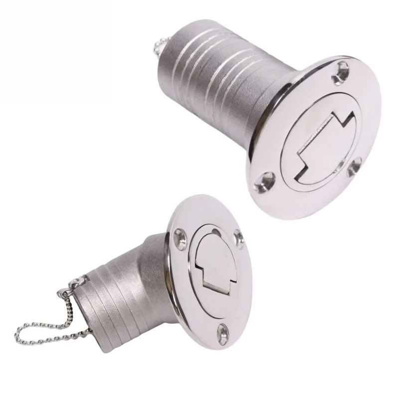 Upgraded Flip‑Top Deck Filler 316 Stainless Steel Bent Neck For Yacht Fuel Water Tank Inlet