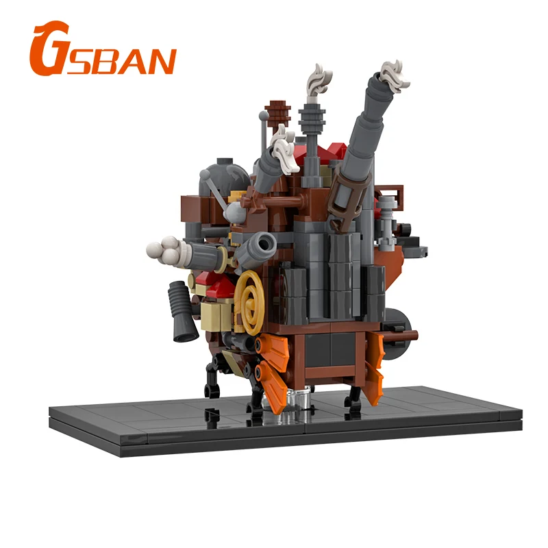 GSBAN film hurlé maison de ville château en mouvement 272 pièces blocs de construction MOC modèle br