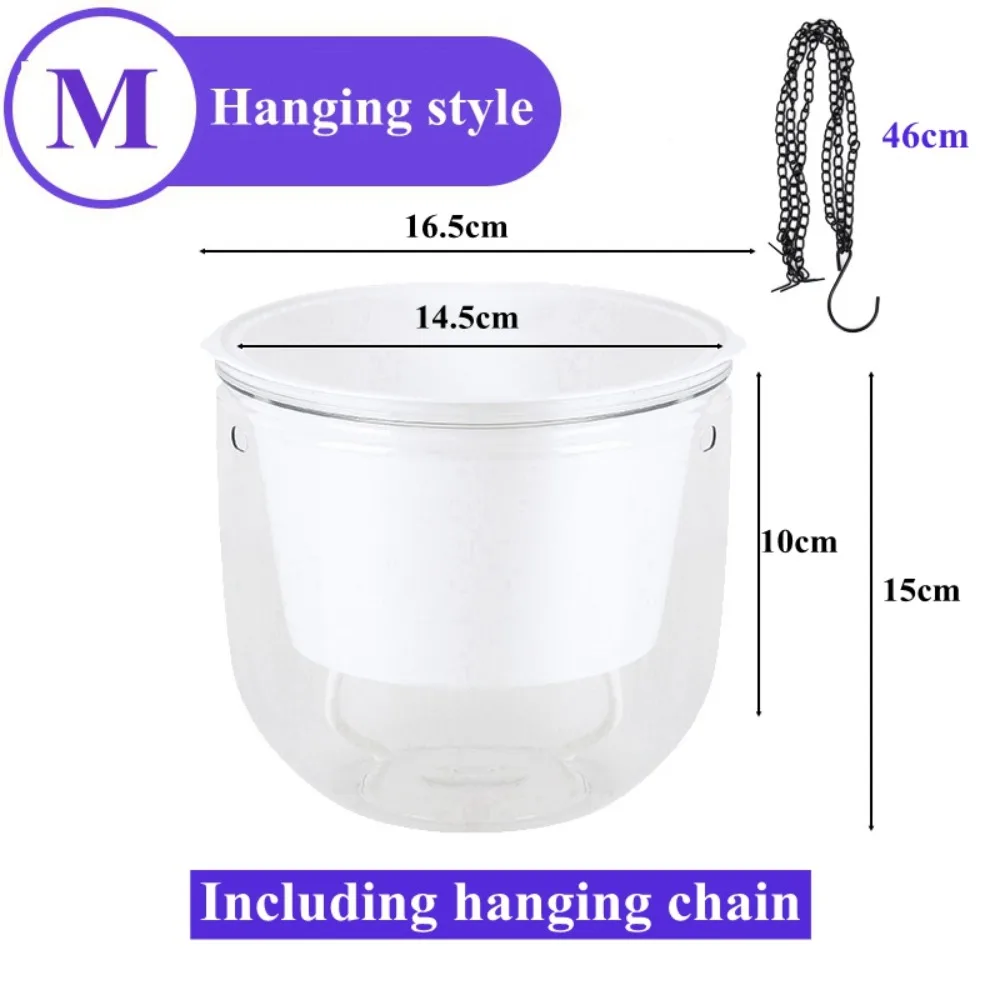 

Garden Decoration Self-watering Flower Pot with Chain with Drainage Holes Houseplant Flowerpot Plant Lazy Planter