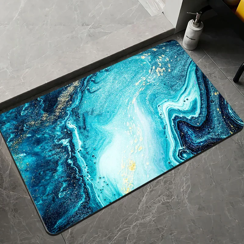 Super Absorbent Floor Mat for Bathroom Non Slip Diatomaceous Bath Mats Fast Drying Soft Carpet Shower Tub Outdoor Doormats Decor