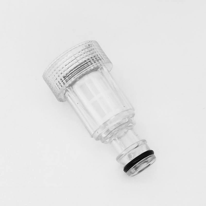 High Pressure Car Washer Water Inlet Filter Transparent Plastic Connector 6 Points Interface Home Washing Machine Accessories