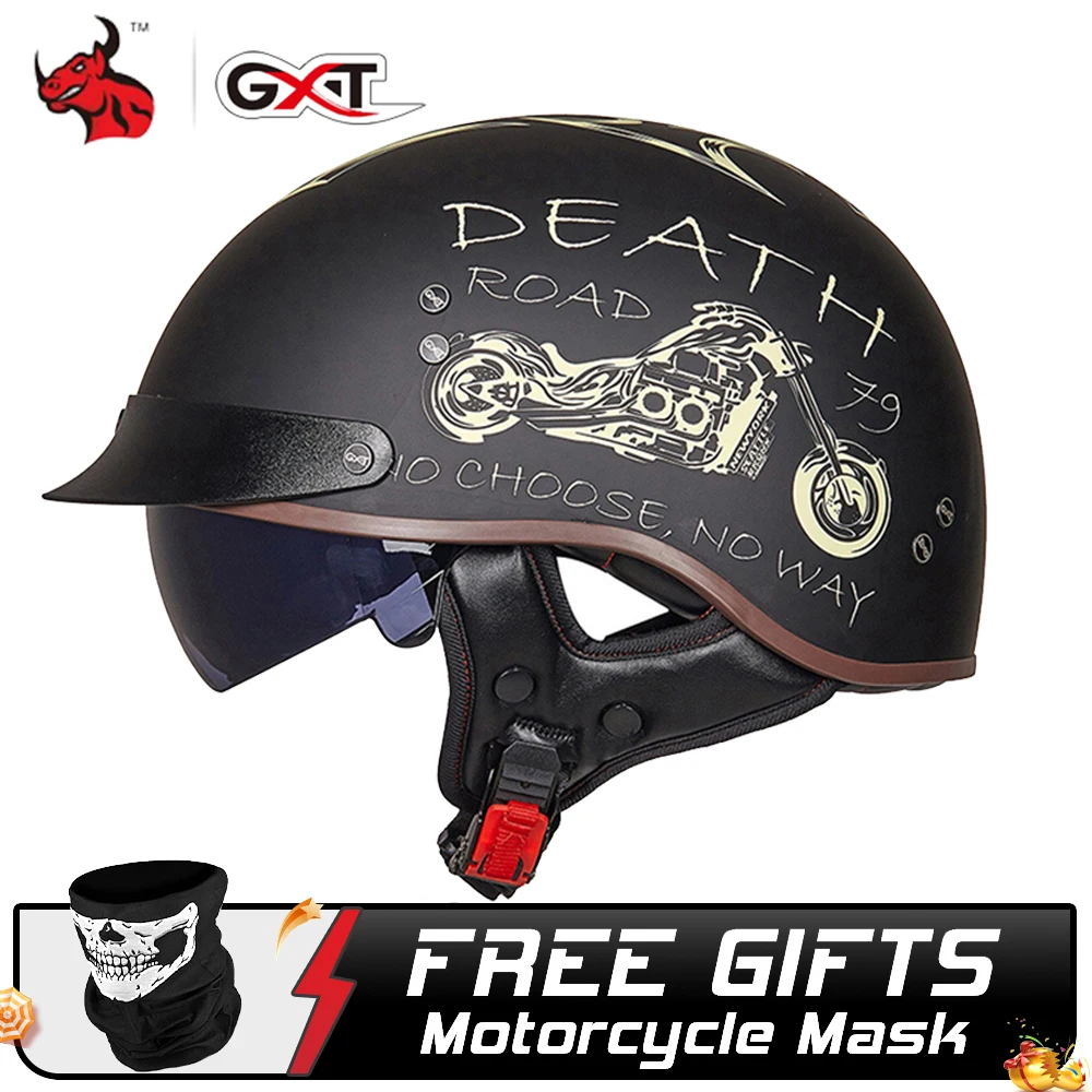 

DOT Certification Retro Motorcycle Helmet Moto Helmet Scooter Vintage Half Face Biker Motorbike Crash Moto Helmet Casco Moto