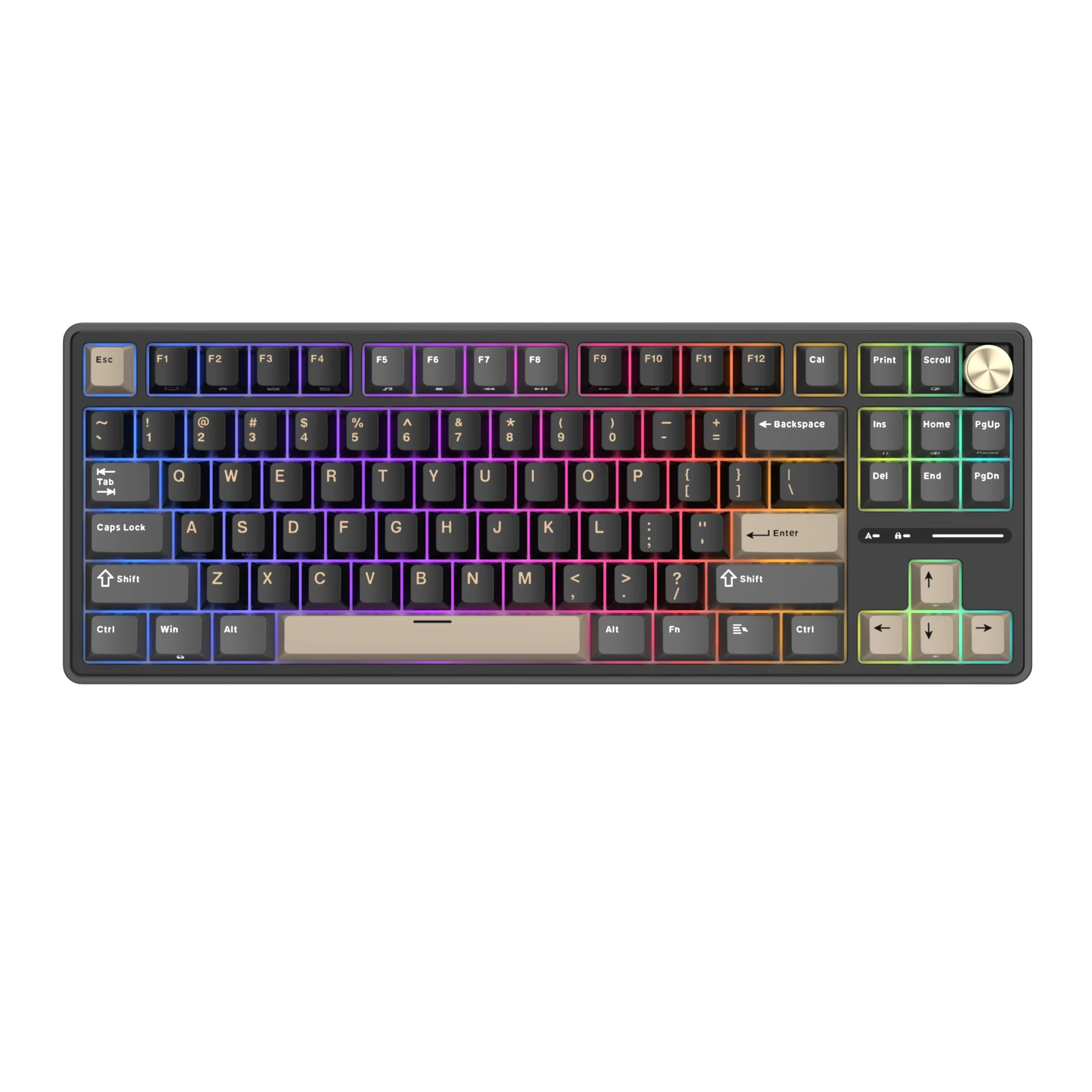 RK Royal Kludge R87Pro Gasket Mechanisch Toetsenbord 87% RGB Backlit Hot-swappable Bedraad Gamer-toetsenbord met Knop MDA PBT Keycaps