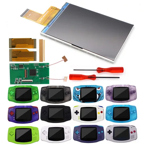 Imagen 1 del producto Hispeedido-pantalla IPS GBA V5, kit de retroiluminación LCD de 720x480, brillo resaltado, carcasa para GameboyAdvance
