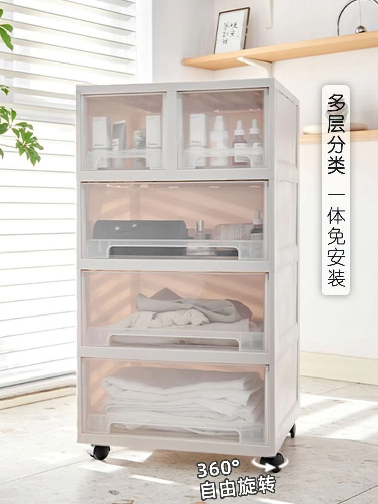 Drawer type storage cabinet, locker storage box, removable storage box