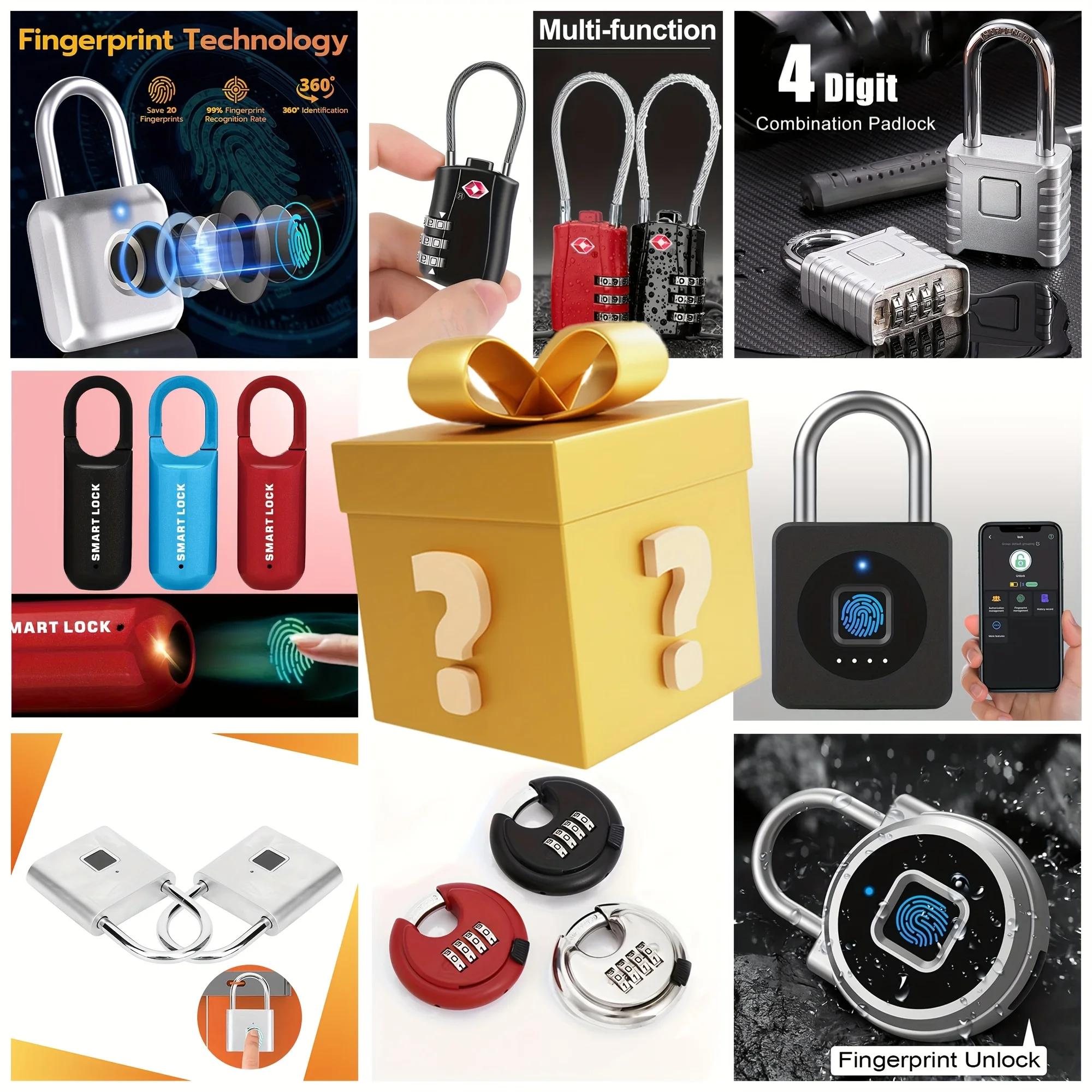 

1/2/4 Lock for Locker Outdoor for School, Gym, Sports, Fence, Toolbox, Gate, Case, Outdoor, Hasp Storage