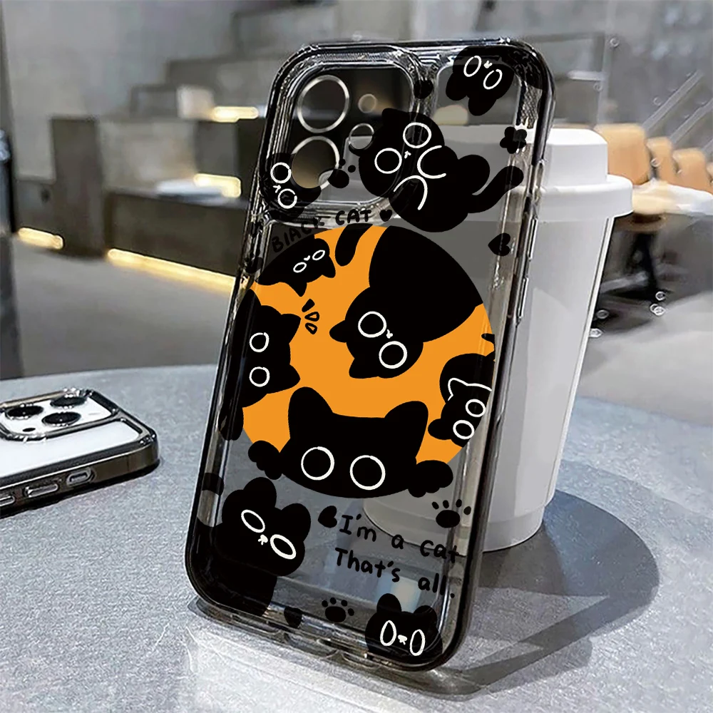 Прозрачный чехол для телефона iPhone 11, чехол для iPhone 13, 15, 14, 12, 16 Pro Max 16e XR XS 7, 8 Plus SE, чехол в эстетическом стиле в китайском стиле