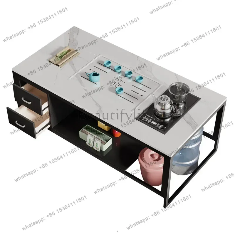 LSLuxury Coffee Tables Living Room Modern Storage Apartments Lateral Coffee Tables Center Adjustable Stoliki Kawowe Furniture Ho