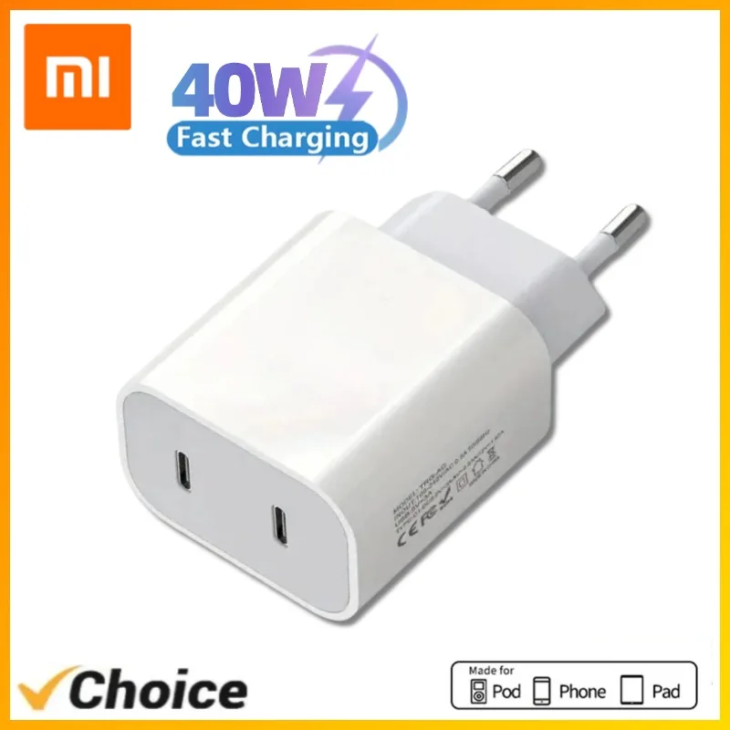 Xiaomi Turbo Charge 40w Fast Quick Charger EU US QC3.0 Wall Charger Adapter Poco X3 M3 F3 Mi 13 12 CC9 9T Pro Redmi k50 Note 11