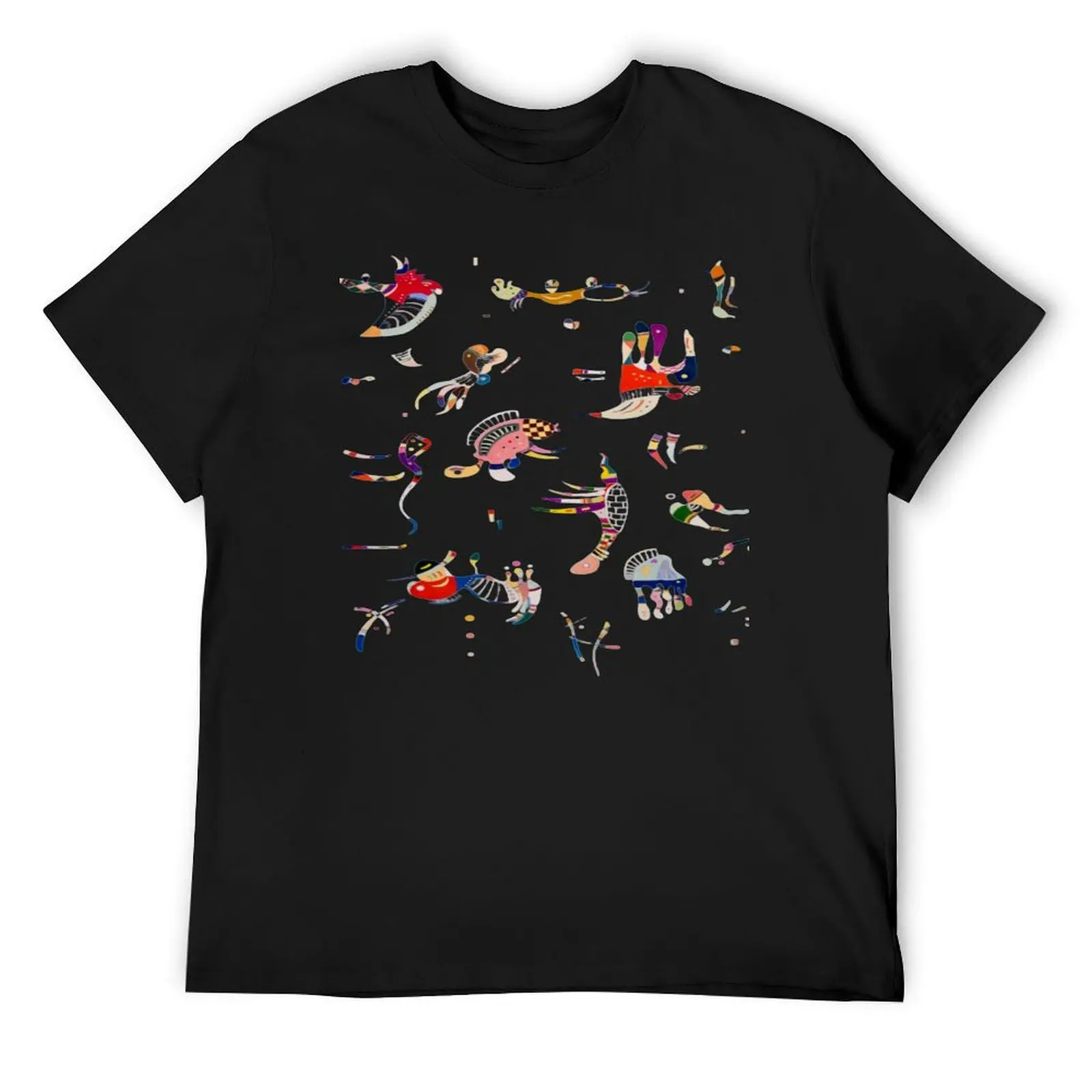 Bleu de Ciel-Sky Blue Kandinsky Whimsical Creatures T-Shirt for a boy graphics luxury clothing labubu men tshirt