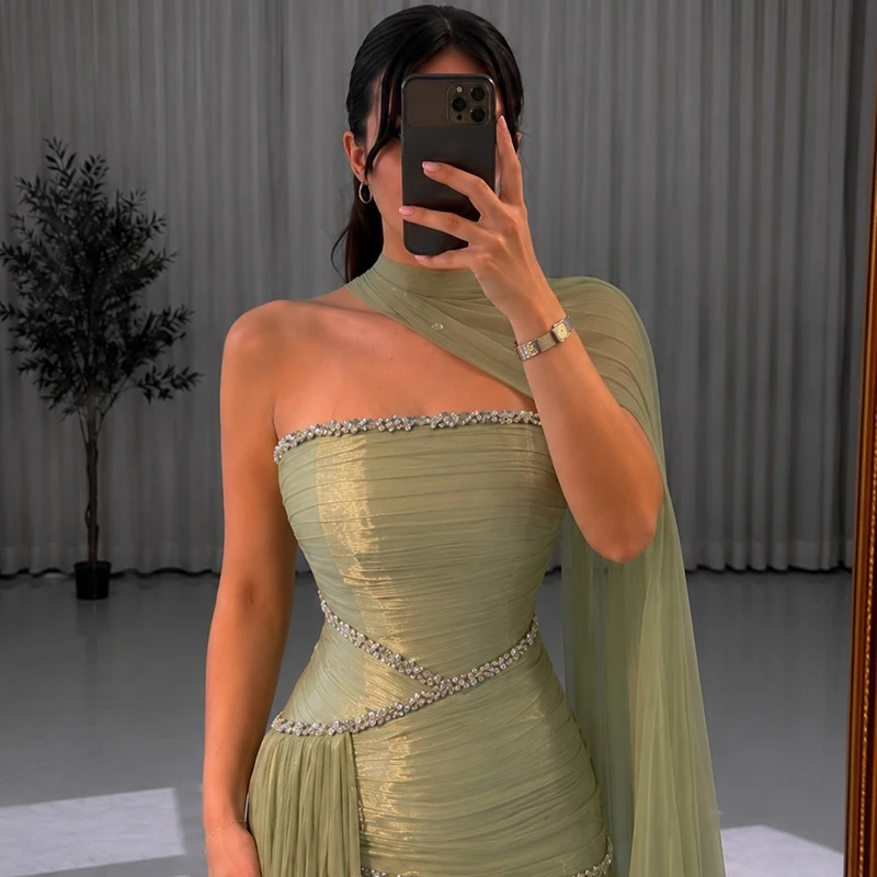Thinyfull 2026 A-Line Prom Dresses Sweetheart Pleated Beadings Evening Dress Saudi Arabia Cocktail Party Prom Gowns Customized