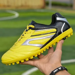 Zapatos de fútbol profesionales para niños, botas de fútbol de alta calidad con cordones, zapatillas de hierba para niños, talla 32-45