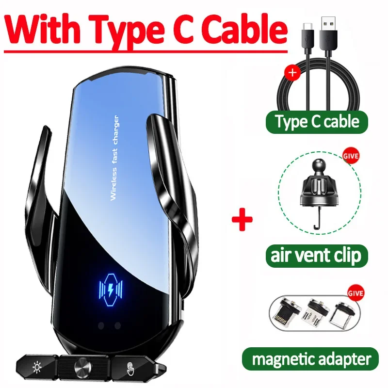 Draadloze Oplader Auto Auto Magnetische Ontluchter Telefoon Houder Voor iPhone 16 15 14 13 Samsung Xiaomi Inductie Snelle Laadstation