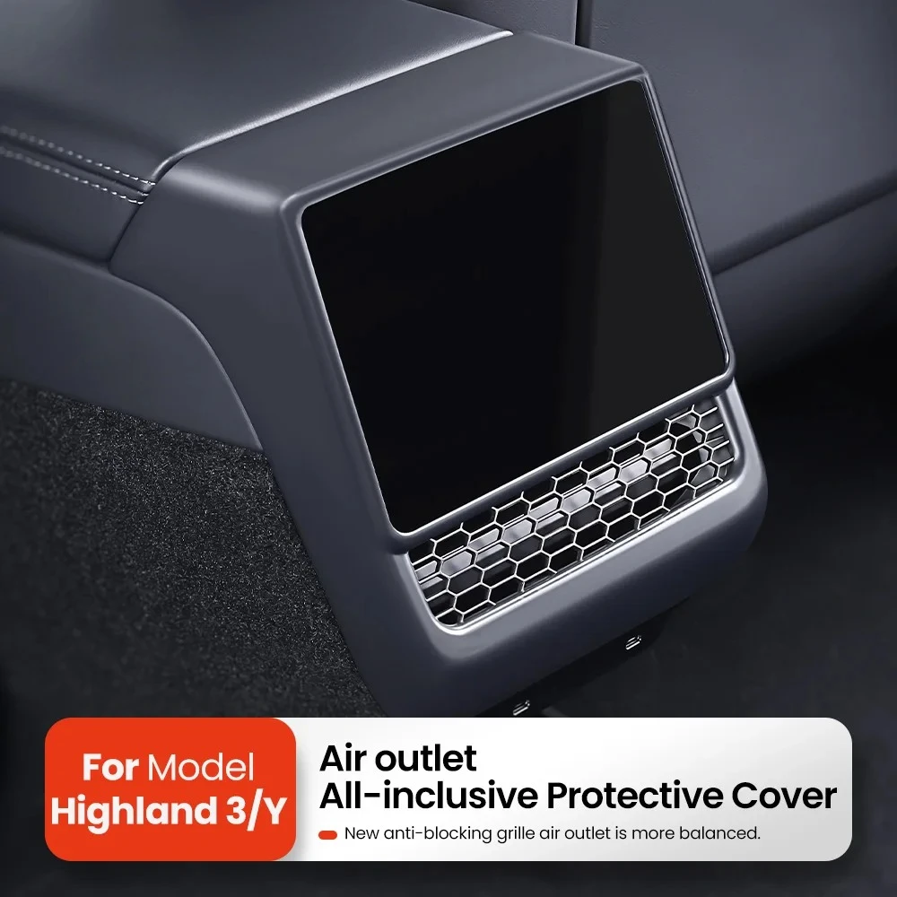 

For Tesla Model 3 Highland Y Juniper Rear Discharge Trend Protective Cover Air Conditioner Protective Frame Modified Accessories