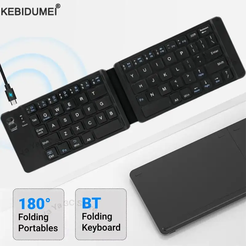 

Foldable Bluetooth Keyboard Office Mini Keyboard Rechargeable Portable Wireless Keyboard For IPAD Mobile Tablet Notebook