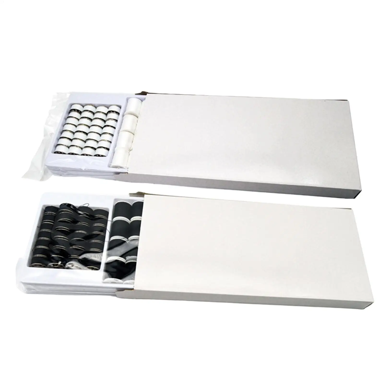 Sewing Thread Kit 60 Pieces Black And White Polyester DIY Crafts Sewing Machine Threads Kit For Beginners Professional Tailors
