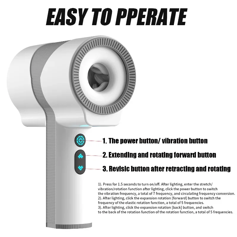 ذكر جهاز استمناء التلقائي تلسكوبي الدورية الحقيقية الفم المهبل معدات الاستمتاع واللعب الجنسي للرجال اللسان آلة تهتز #4