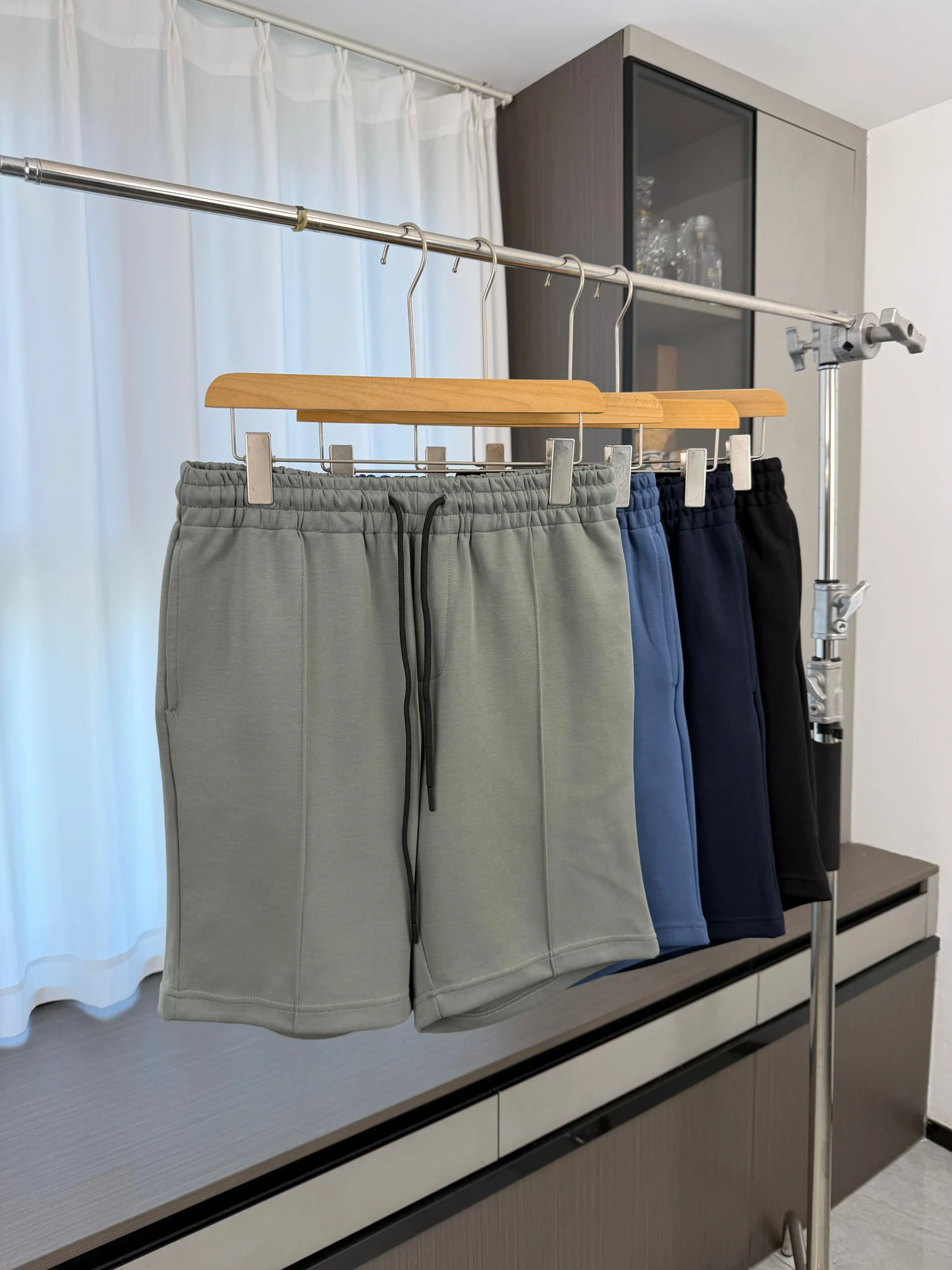 Casual Loose Fit Elastic Waist Shorts Men's Summer Fashionable 3D Shape Youth Daily Wear Straight Leg Length 5 Shorts