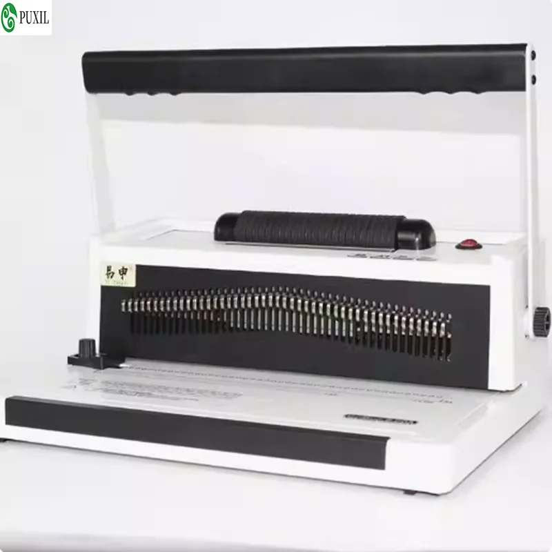 46 Hole Puncher Electric Single Coil Spiral Ring Binding Machine Contract Text Hole Punching Machine Full Drawing Knife