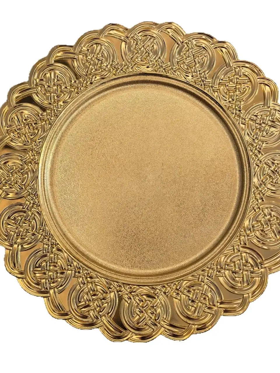 13Inch Wedding Charge Plates Transparent Pink Charger Plate Round Plastic Charger Plates Home Wedding Party Banquet Event Decor