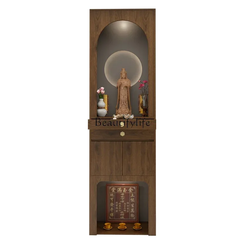 04ld14Bodhisattva offering table worshiping incense platform Guanyin offering shrine standing cabinet land god cabinet