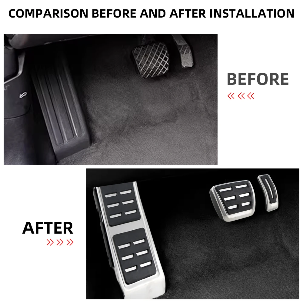 For Porsche Macan Macan S 2019 - 2026 LHD Pedals Accelerator Gas Brake Pedal Cover Foot Rest Pad Protector Interior Accessories