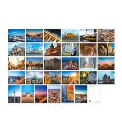 30 Sheets/Lot New Boxed Postcards Set Berlin Station Travel Series Postal Card Creative Wall Decoration Lettercard Message Card