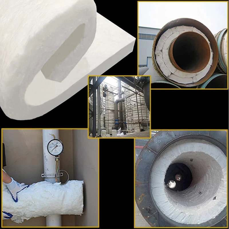 50x61cm Aluminum Silicate Ceramic Fiber Insulation Blanket Zirconium 1430 ℃ High Temperature Boiler Insulation Cotton Blanket