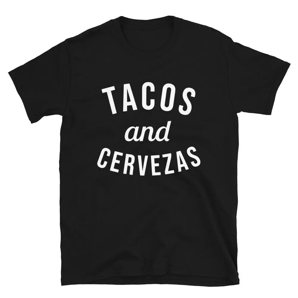 Men Tacos and Cervezas Funny T Shirt Vacation Humor Sarcastic Graphic Tee