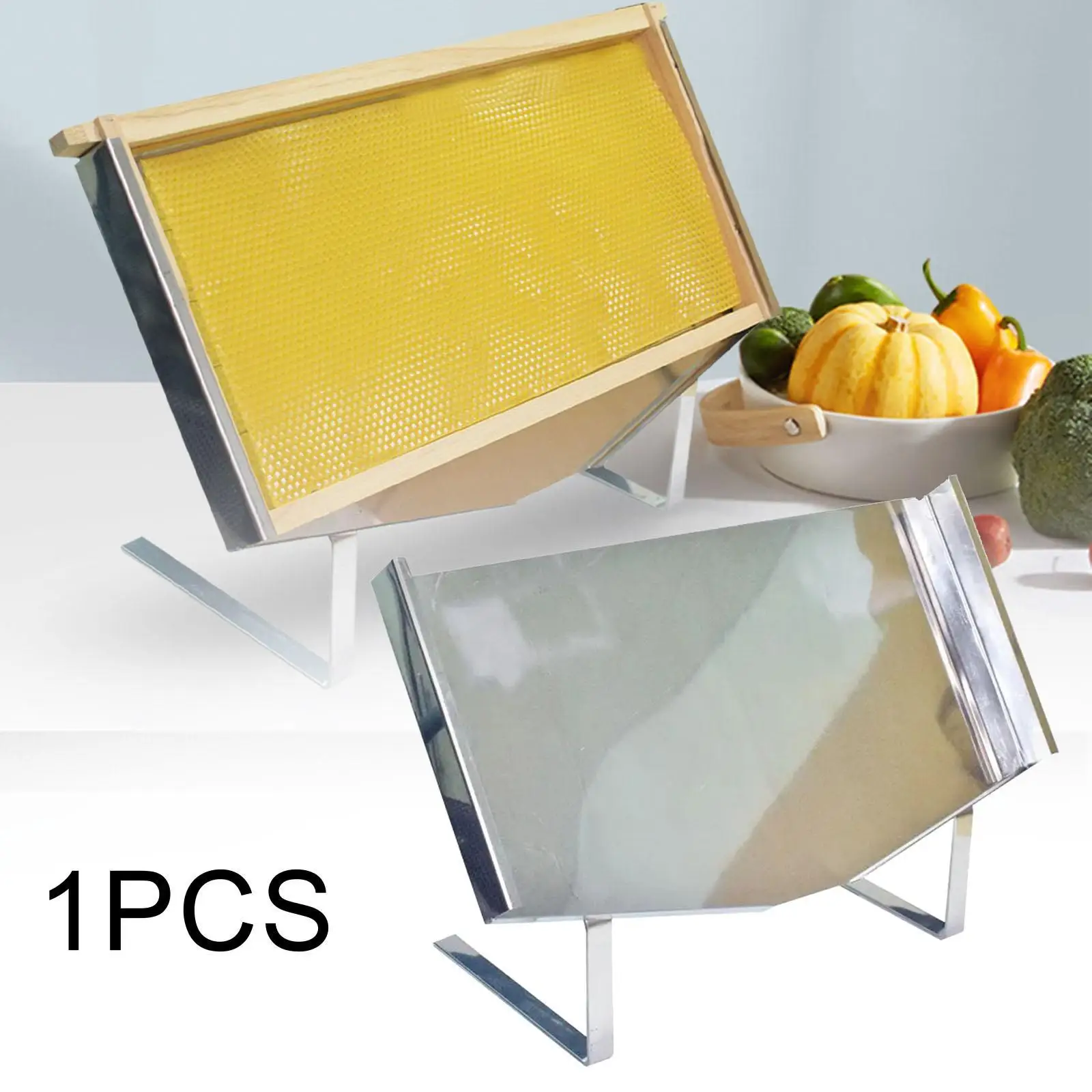 

Beekeeping Honeycomb Holder Stand Stainless Steel Honeycomb Holder Beekeeping Equipment Honey Uncapping Tray for Hotels Event