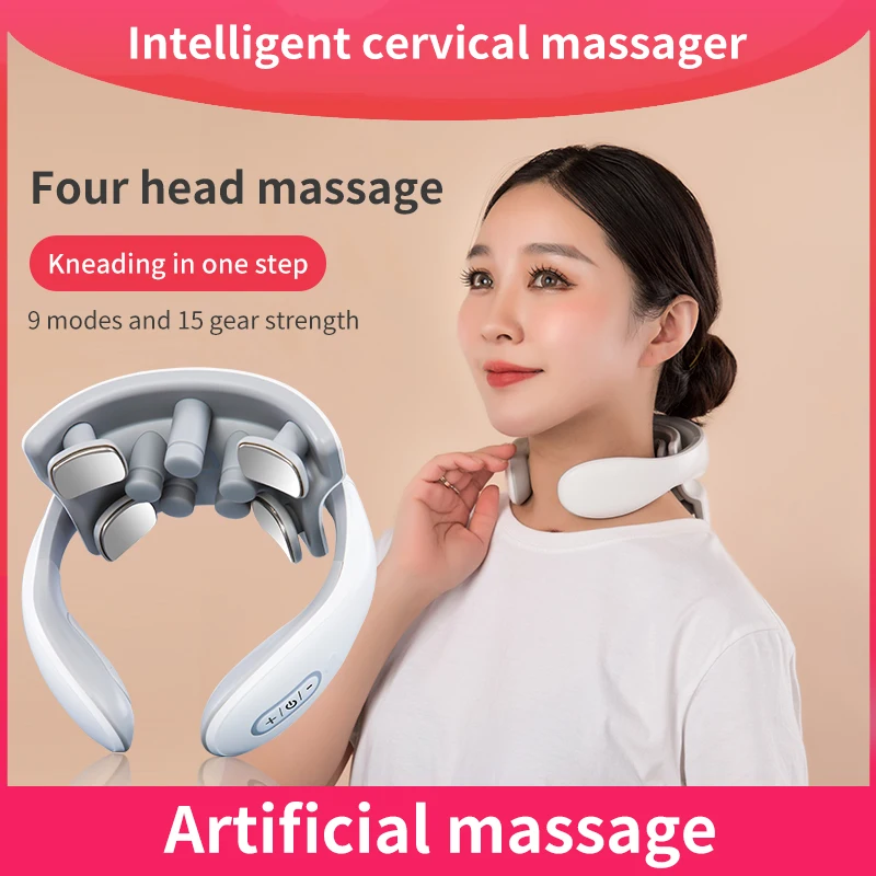 

Cervical Massager Electric Portable Intelligent Pulse Fashion Neck Care Shoulder Neck Physiotherapy Hot Compress Neck Protector