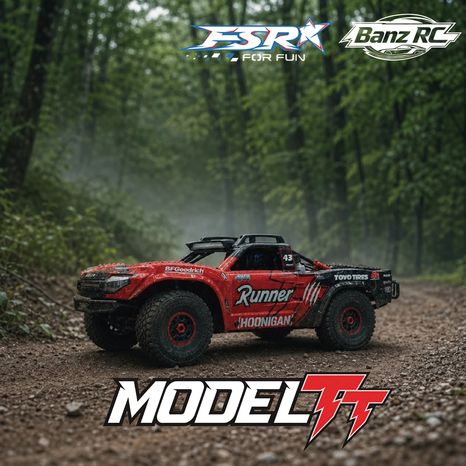 Fsr 1/7 Model Tt 8S Rc Car Brushless Motor High-Speed Model Vehicle Short Truck 130Km 4Wd Rtr Rc Remote Control Vehicle