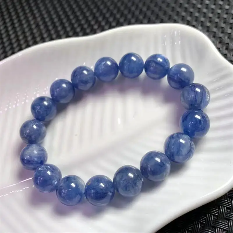 12MM Natural Kyanite Bracelet Gemstone Bead Strings Fashion Beautifully Jewelry For Men And Women Gift 1PCS