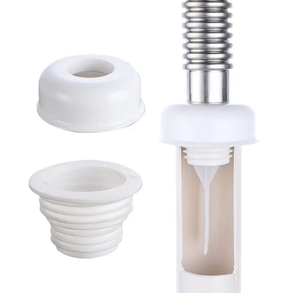 Three Piece Set Drain Pipe Seal Plastic Odor Resistant Drain Odor Stopper Threaded Seal Core Pipe Sealing Plug