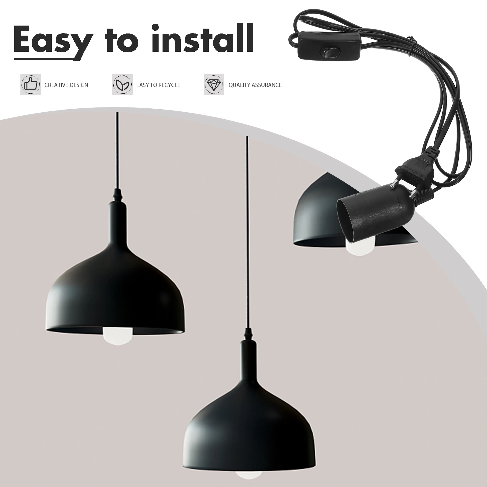 

E27 Base Modern Style Ceiling Light Fixture Screw Holder Pendant Lighting Bedroom Dining Room Kitchen E27 Lamp Screw Suspended