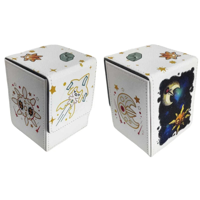 Card Case Solrock Lunatone Jirachi Ptcg Diy High Quality Leather Action Toy Figures Game Collection Storage Box Gift for Friend