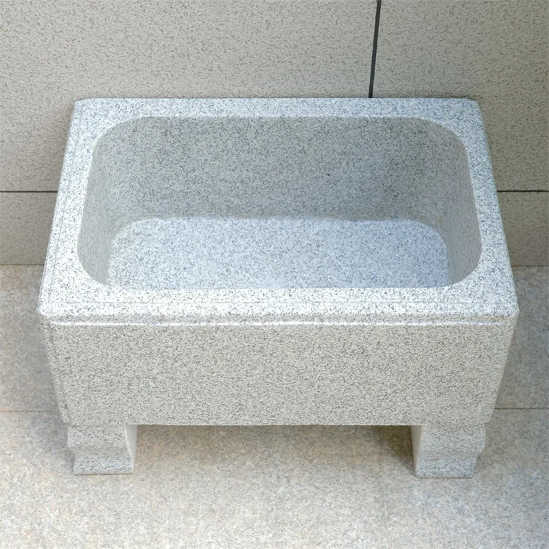 Outdoor stone mop pool Marble mop pool Courtyard mop pool Stone balcony Family villa Outdoor garden