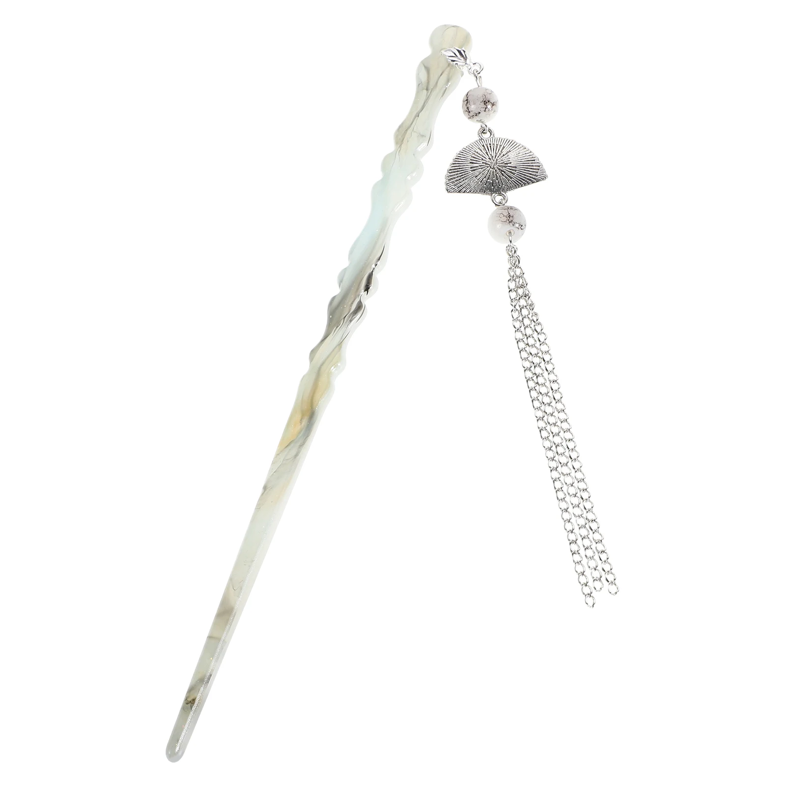 

Fan Tassel Hairpin Chinese Costume Accessories Butterfly Stick Chignon for Girls Style Bride
