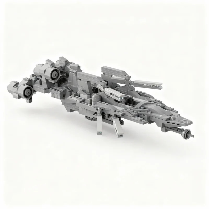 477pcs MOC Space Supplemental Space Battleship Model Building Blocks Construction Toys Christmas Gift Collection Creative
