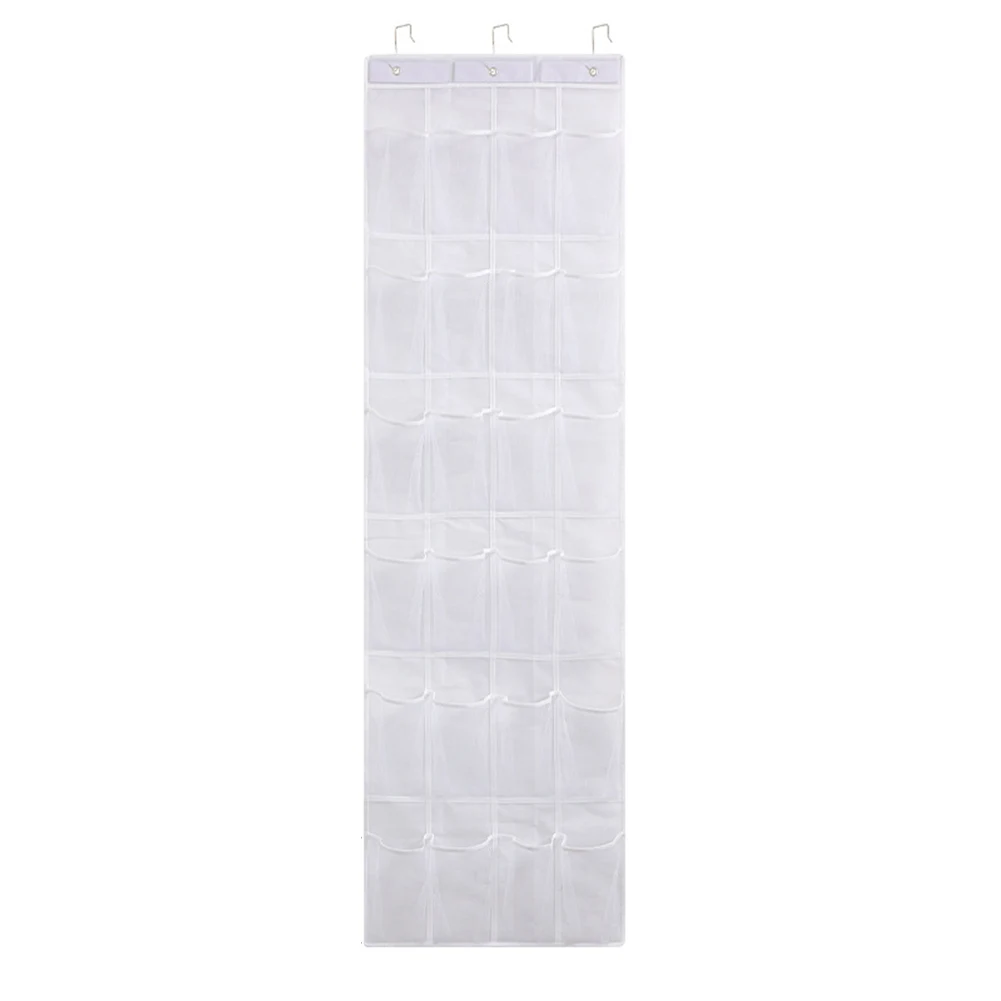 

Hanging Over Door Organizer with 24/28 Pockets and Hooks Storage Rack for Shoes Slippers Belts Scarves and Household Accessories