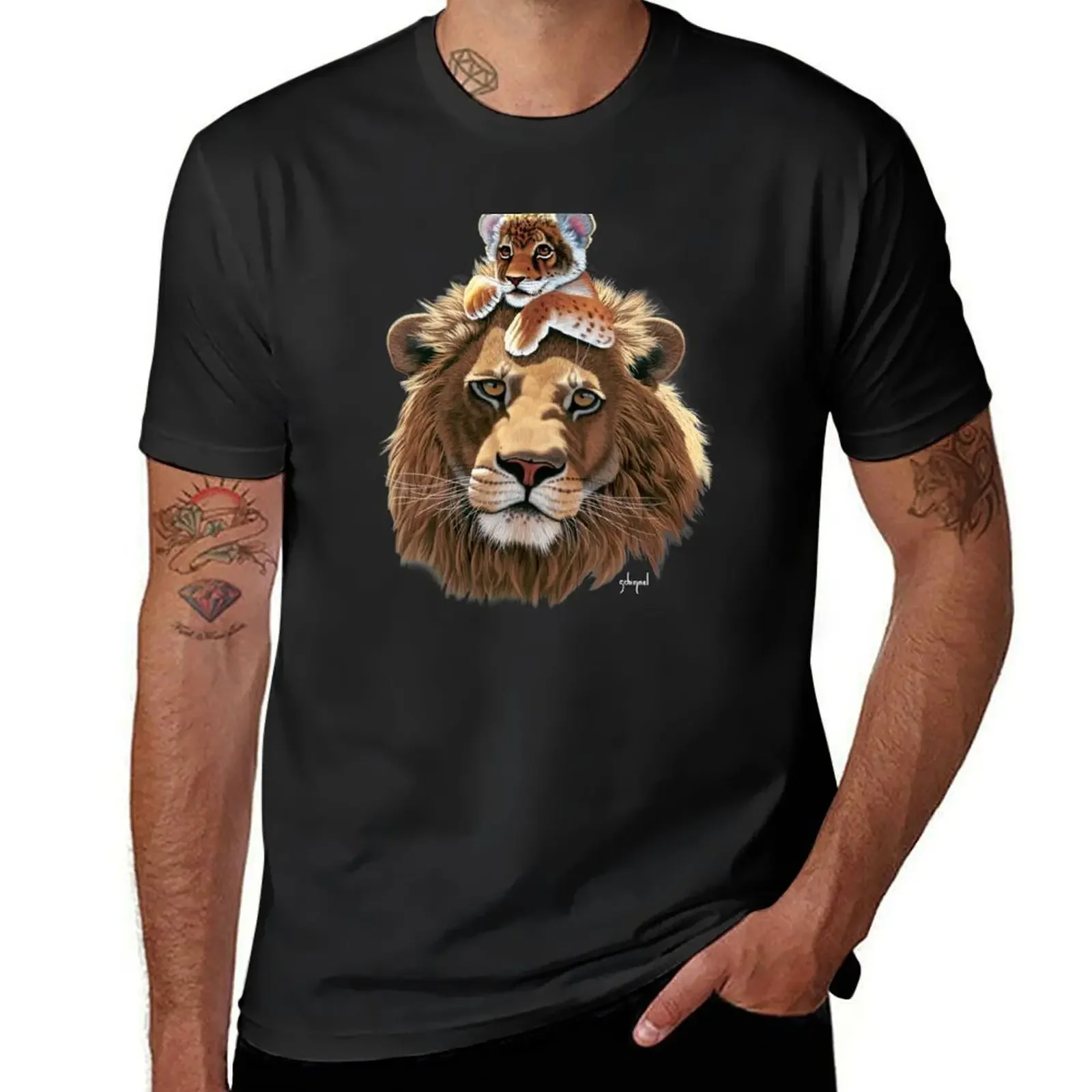 

Father Lion and Lion Cub, male lion T-Shirt essential t shirt graphic t shirts vintage t shirt men