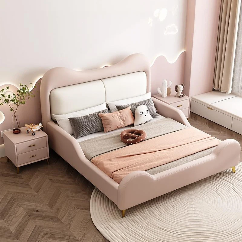 Queen Size Children Beds Sleeping Guardrail Storage Space Castle Bed Kids Frame Bedroom Letto Una Piazza E Mezzo Home Furniture