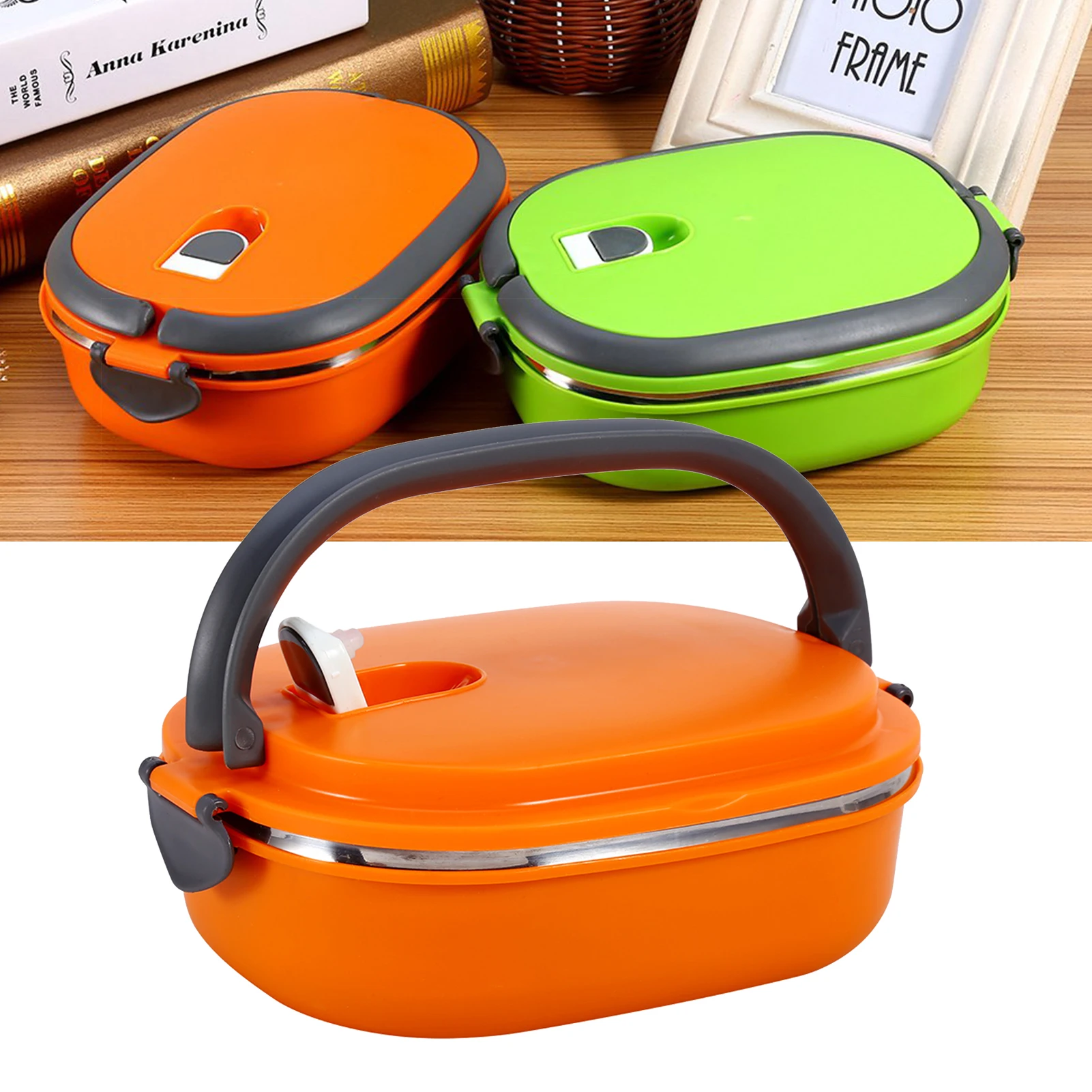 

C5 1 Layer Student Bento Box Sealed Bento Box Rectangle Dining Box Stainless Steel Insulated Food Storage Dinner Lunch Box Gift