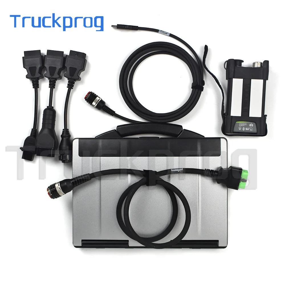 For VOCOM II 88894000 WIFI VOCOM 2 PTT 2.8 for UD MACK RENAULT Truck Loader Excavator Diagnostic Tool+ CF53 Laptop