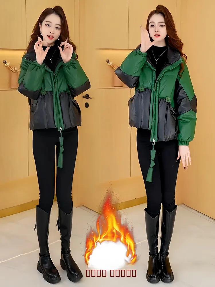 

Модная свободная утепленная куртка для женщин: новинка зимы, теплая верхняя одежда в корейском стиле для повседневной носки