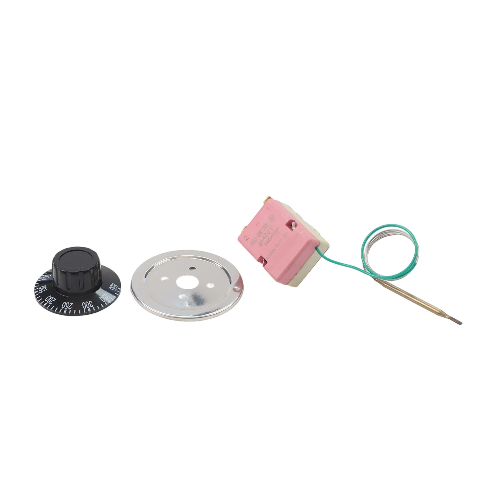 50-400℃ Controller Electric Oven Thermostat 250V 16A 5 X 55mm Probe 70cm Wire Length Normally Close Circuit Kitchen Equipment