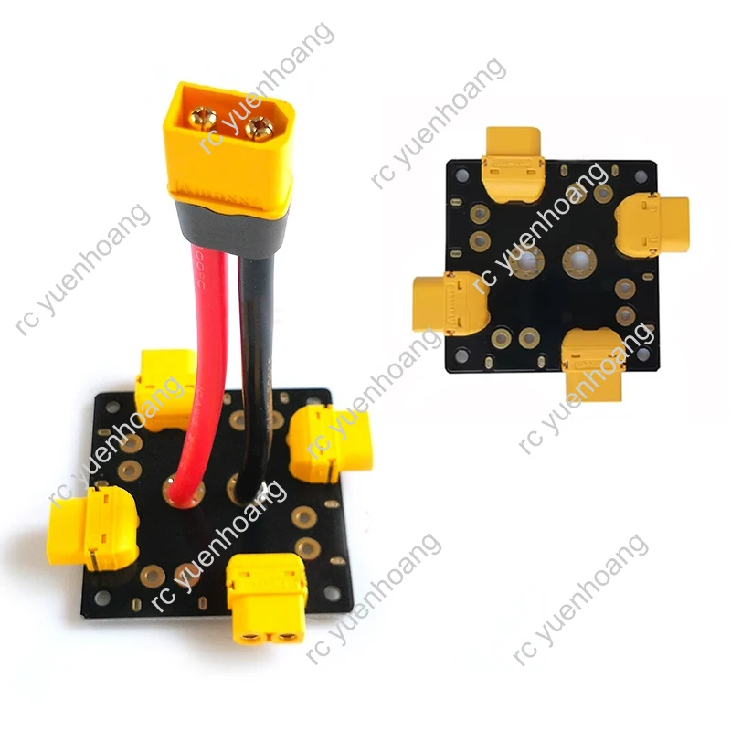 1PCS 240A High Current Power Distribution Board Welded XT60PW Female Plug Manager Plate Hub Optional 10AWG Silicone Wire for UAV