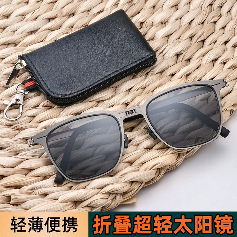 New folding HD portable sunglasses Drivers driving fishing outdoor climbing sunglasses trendy