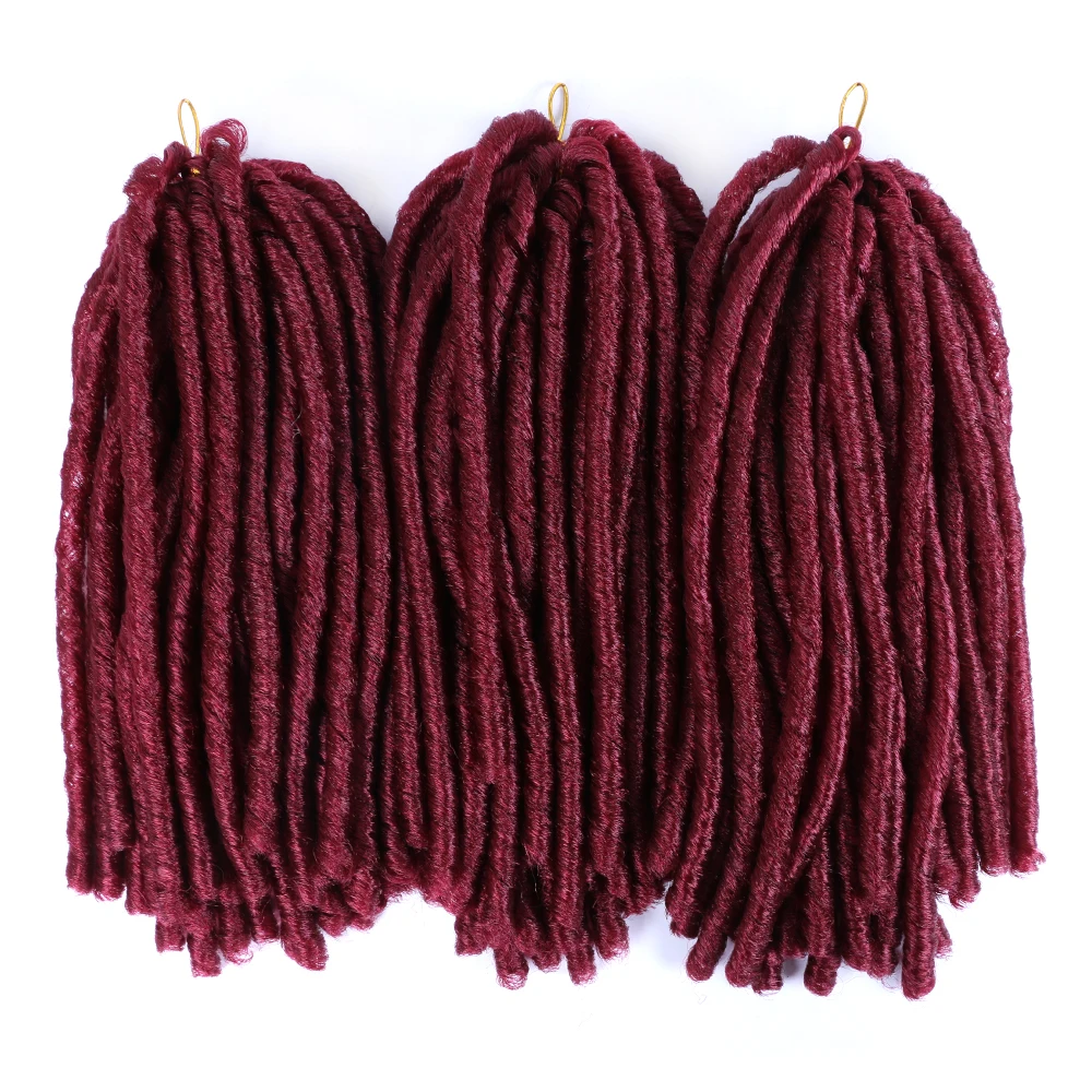 

Soft Dread Locs Synthetic Crochet Braiding Hair 14 Inch Synthetic Crochet Hair Ombre Braiding Hair Low Temperature Fiber Hair